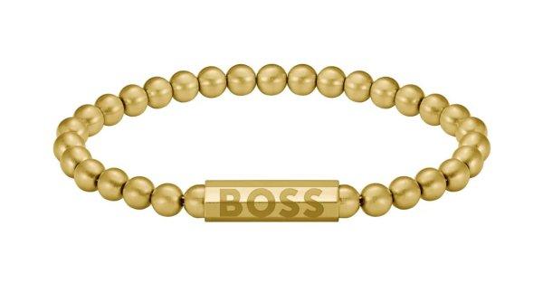 Hugo Boss Aranyozott karkötő gyöngyökkel Sphere 1580666 19 cm