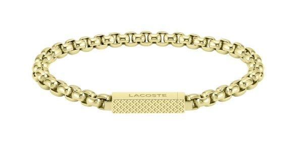 Lacoste Stílusos, aranyozott férfi karkötő L`Essentiel 2040124