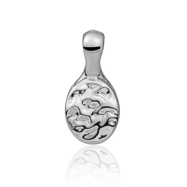 Sparkling Jewels Ezüst gyűrött kivitelű medál PENS26