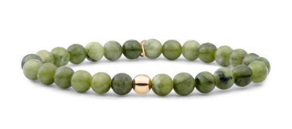 Sparkling Jewels Gyöngy karkötő zöld jadeit ásvánnyal SBG-GEM61-ADD-6MM