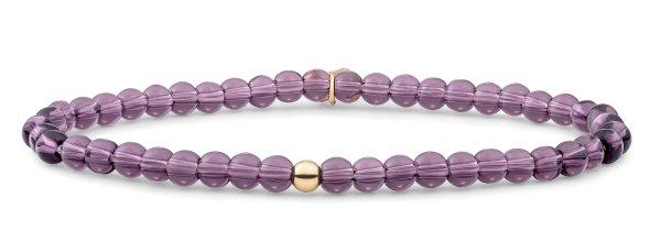 Sparkling Jewels Gyöngy karkötő lila rózsakvarccal SBG-GEM59-ADD-4MM