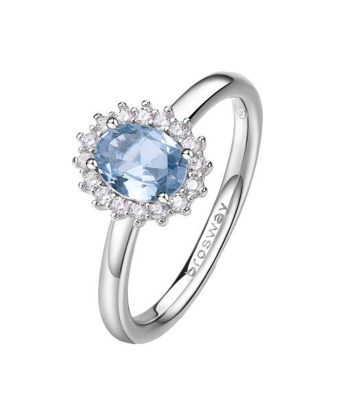 Brosway Elegáns ezüst gyűrű Fancy Cloud Light Blue FCL74 54 mm