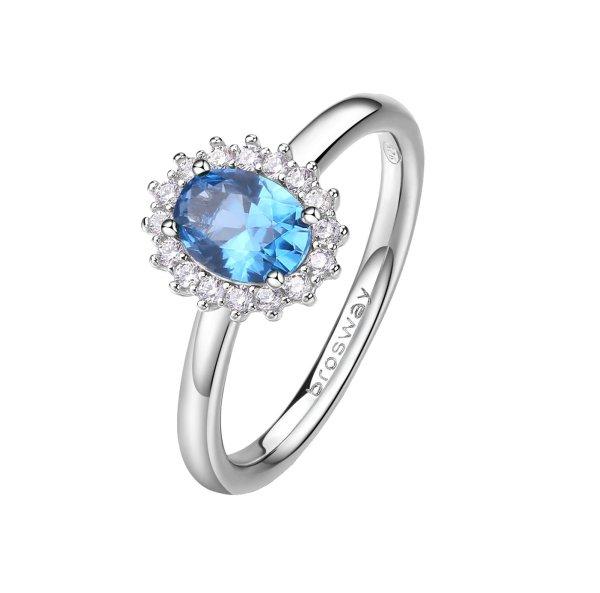 Brosway Elegáns ezüst gyűrű Fancy Freedom Blue FFB70 50 mm