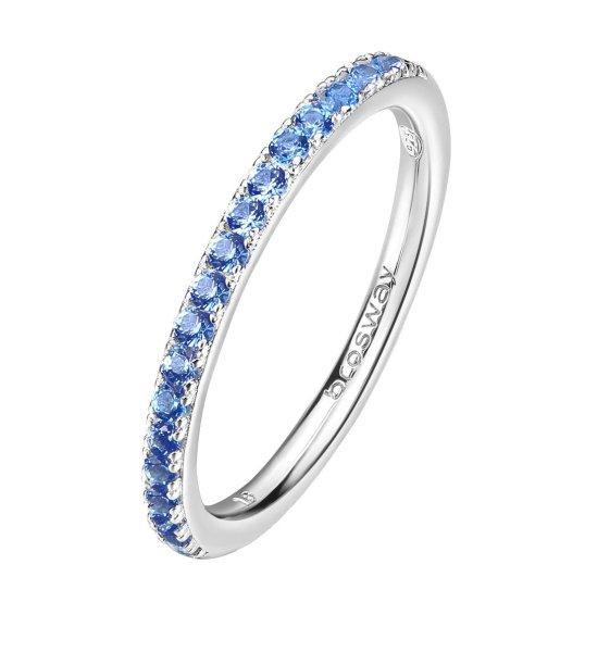 Brosway Csillogó ezüst gyűrű Fancy Freedom Blue FFB65 50 mm