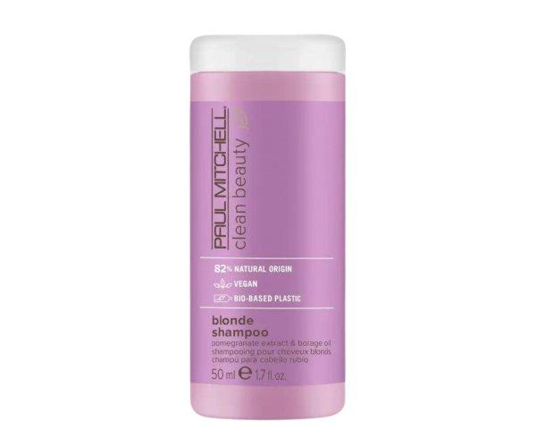 Paul Mitchell Sárga hajtónust semlegesítő sampon Clean Beauty (Blonde
Shampoo) 50 ml