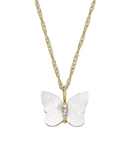 Fossil Gyönyörű aranyozott nyaklánc Radiant Wings JF04423710