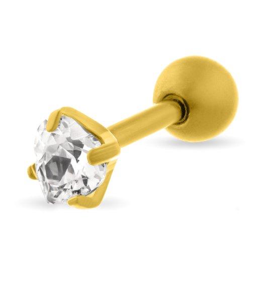 Troli Bájos aranyozott titán piercing VSE6015G-PET