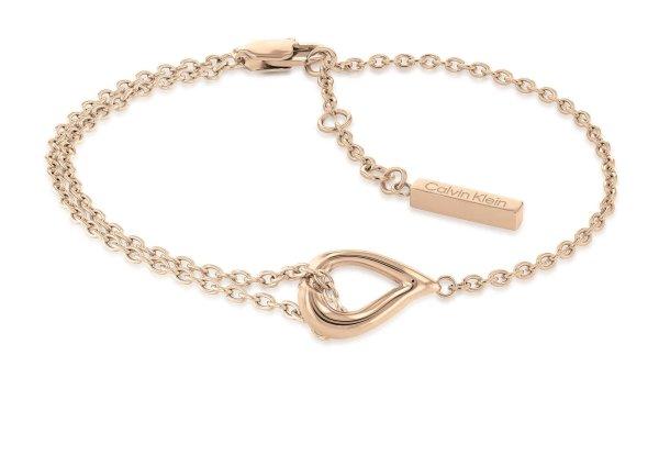 Calvin Klein Elegáns bronz karkötő Sculptured Drops 35000078