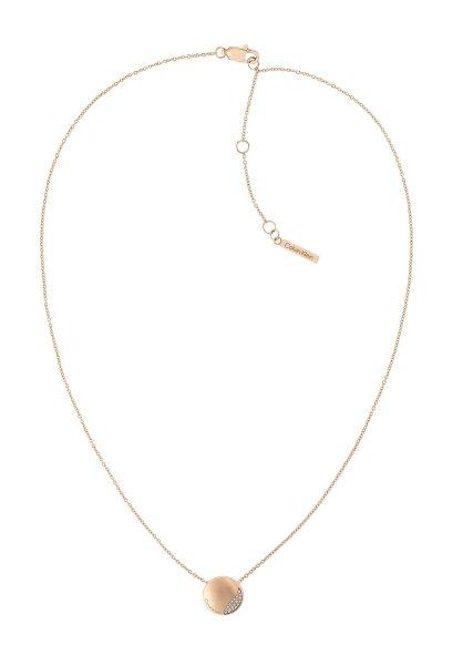 Calvin Klein Csodálatos bronz nyaklánc kristályokkal Minimal 35000145