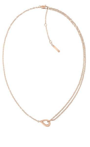Calvin Klein Elegáns bronz nyaklánc Sculptured Drops 35000082