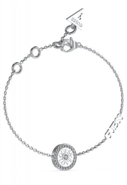 Guess Bájos acél karkötő cirkónium kövekkel Love Guess JUBB04082JWRHS