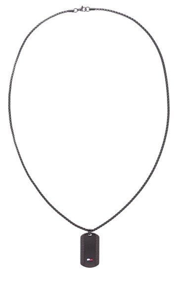 Tommy Hilfiger Időtlen fekete acél nyaklánc Nelson H-Link 2790424