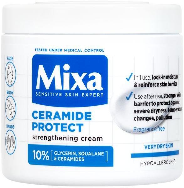 Mixa Erősítő testápoló nagyon száraz bőrre Ceramide Protect
(Strengthening Cream) 400 ml
