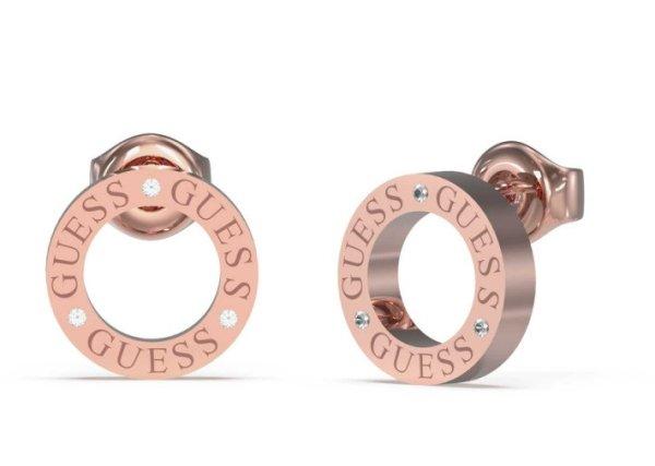 Guess Eredeti bronz fülbevaló Circle Lights JUBE03173JWRGT/U