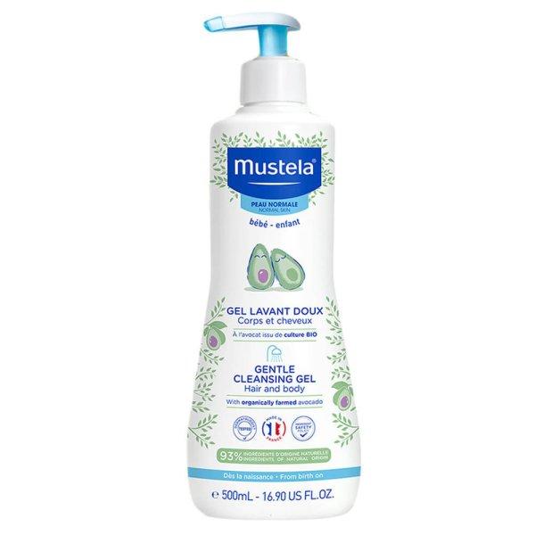 Mustela Gyermek tisztító gél testre és hajra (Gentle Cleansing Gel) 500 ml