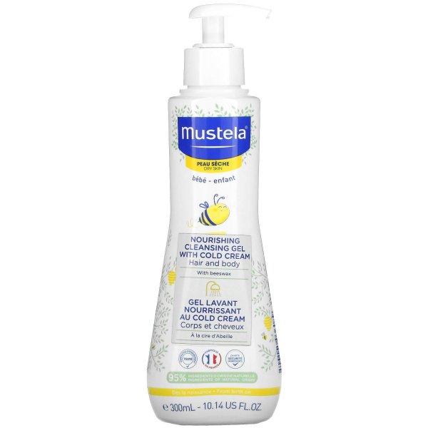 Mustela Gyermek tápláló méhviaszos tisztító gél száraz bőrre
(Nourishing Cleansing Gel with Cold Cream) 300 ml