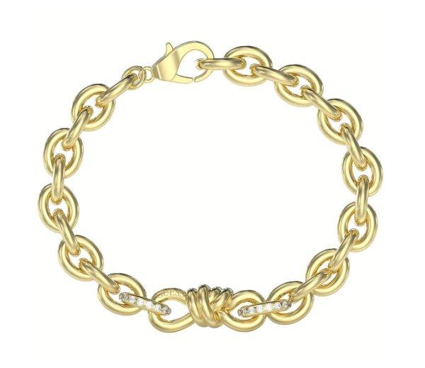 Guess Jellegzetes aranyozott karkötő Modern Love JUBB04006JWYG 19 cm