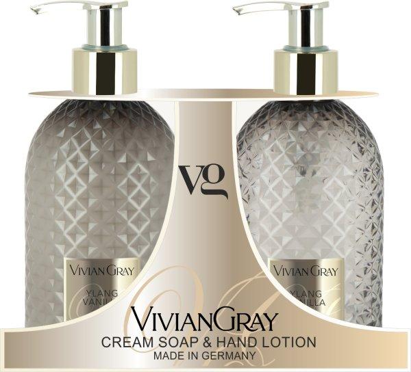 Vivian Gray Kézápoló kozmetikai készlet Ylang & Vanilla (Cream Soap & Hand
Lotion)