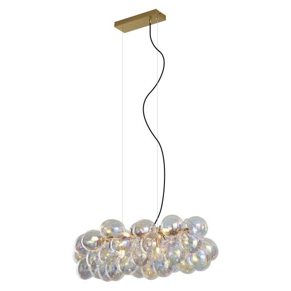 Design függőlámpa arany színben, szivárványos üveggel, 8-as - Uvas
