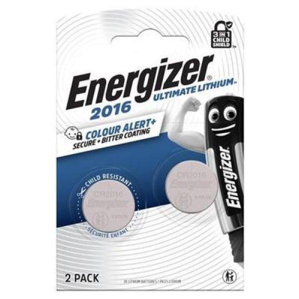 Gombelem, CR2016, 2 db, színjelző, ENERGIZER "Ultimate Lithium
Performance"