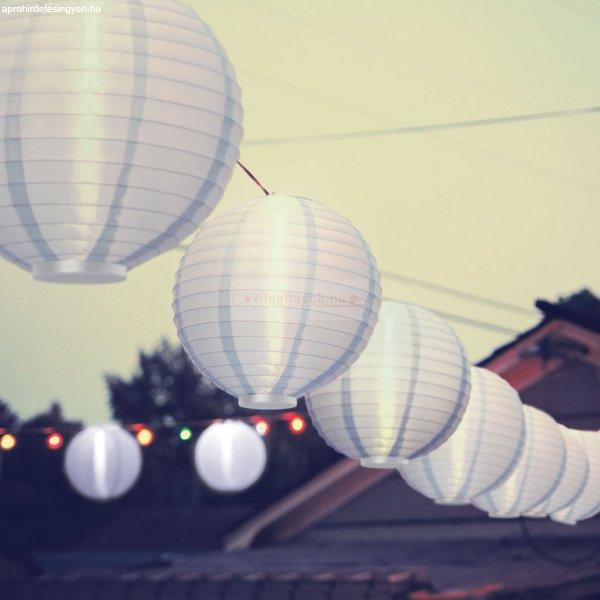 Szolár lampion hidegfehér 21x22cm fehér