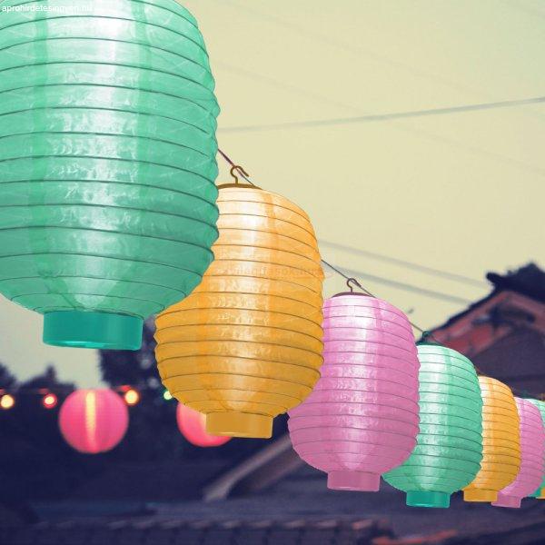 Szolár lampion hidegfehér 21x32cm 3 színben