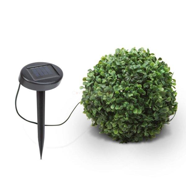 Szolár bukszus - felakasztható - 25 cm - 20 melegfehér LED
