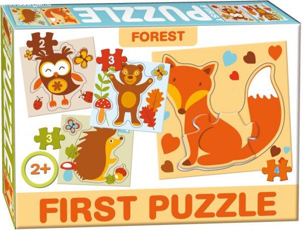 Bébi puzzle, kirakó erdei állatokkal