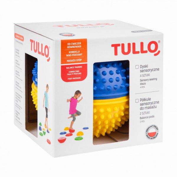 Egyensúlyozó masszázs félgömb 1 pár kék-sárga TULLO 