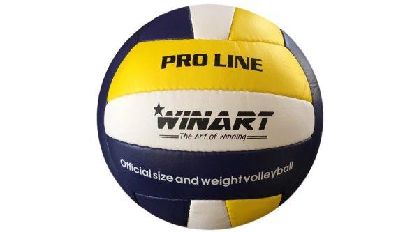 Röplabda WINART Pro Line – 5-ös méret, fehér-sárga-kék