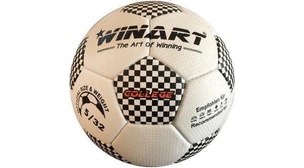 Focilabda, futball labda műbőr, 4-es méret, fehér-fekete, WINART COLLEGE