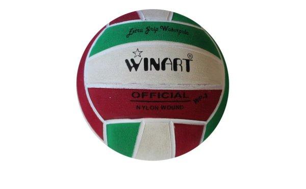 Vízilabda, 4-es méret junior, női – Winart, piros-fehér-zöld
