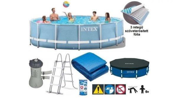 Vízforgatós medence szett, fémvázas 457x107 cm - INTEX PRISM FRAME POOL
26724