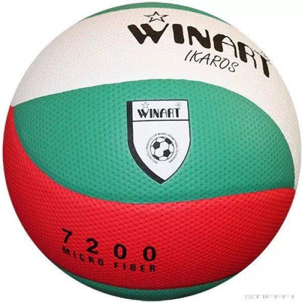 Röplabda 5-ös méret, piros-fehér-zöld – WINART IKAROS VC-7200