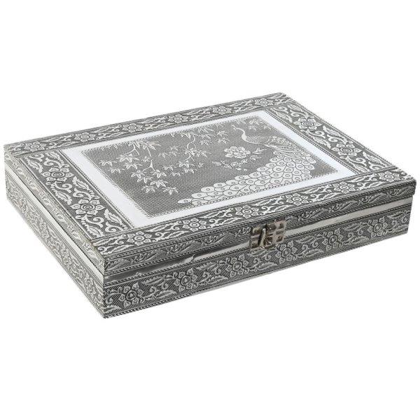 Ékszeres doboz Home ESPRIT Zöld Ezüst színű Fa Alumínium 27,5 x 20 x 5,4
cm MOST 17611 HELYETT 10310 Ft-ért!