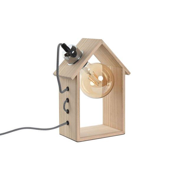 Asztali lámpa Home ESPRIT Barna Ezüst színű Természetes Fa Fenyő 50 W 220
V 18 x 10 x 25 cm MOST 19514 HELYETT 11418 Ft-ért!