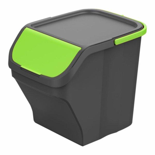 Szelektív kuka Mondex Stack N' Sort Zöld Szürke 25 L Fedéllel 40 x 30 x
34 cm MOST 12630 HELYETT 7557 Ft-ért!