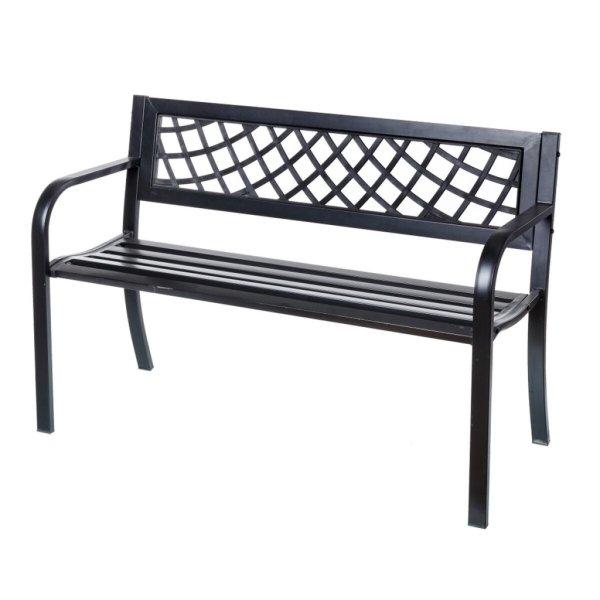 Pad Viko 115 x 51 x 74 cm Fekete Acél Kert MOST 73870 HELYETT 54964 Ft-ért!