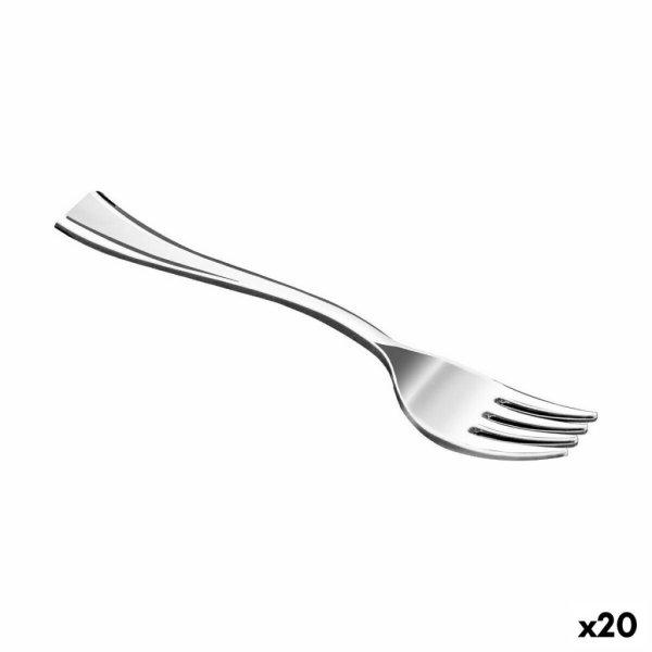 Újrafelhasználható villa készlet Algon Ezüst színű 50 Darabok 10 cm (20
egység) MOST 22429 HELYETT 13642 Ft-ért!
