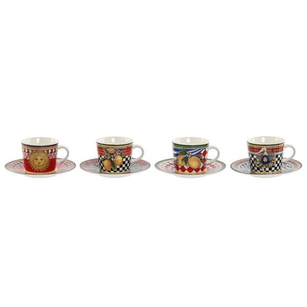 Csésze Szett Alátétekkel Home ESPRIT Sárga Piros Porcelán 12,5 x 12,5 x 1,5
cm (4 egység) MOST 16961 HELYETT 10153 Ft-ért!