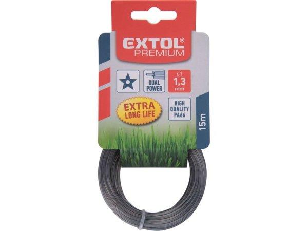 EXTOL PREMIUM damil szegélynyíró géphez 1,6 mm, csillag keresztmetszetű,
fekete közép/dual power, 15m