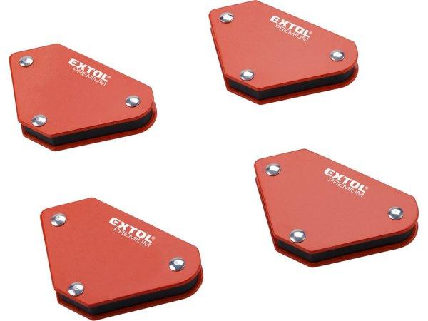 EXTOL PREMIUM hegesztő mágnes klt. mini, 4 db, max. 4 kg