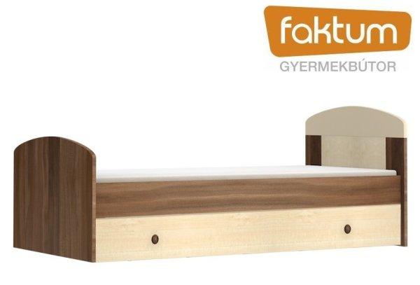 Faktum Makaó 160-as ifjúsági ágy + ágyneműtartó - szilva/juhar