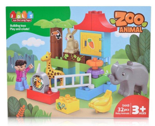 JDLT Építőjáték zoo állatfigurákkal 
