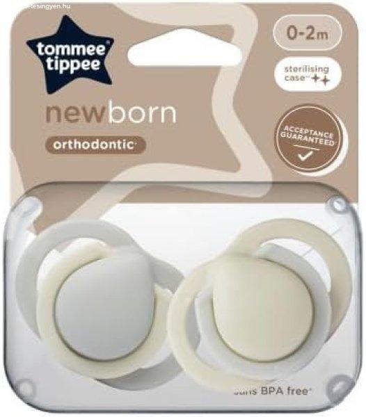 Tommee Tippee Newborn újszülött játszócumi 0-2 hó 2 db - szürke/bézs