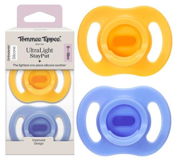 Tommee Tippee Ultralight nyugtató cumi 6-18 hó 2 db - sárga,kék