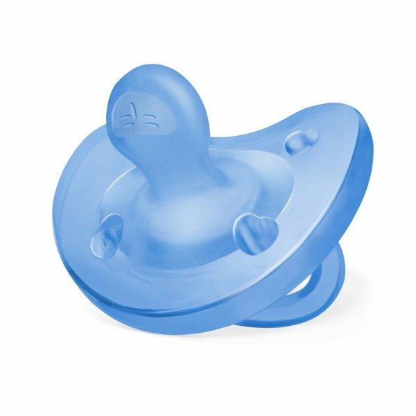 Chicco Physio Soft cumi 6-16 hó puha szilikon - kék