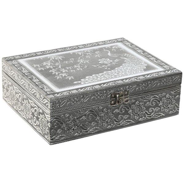 Ékszeres doboz Home ESPRIT Zöld Ezüst színű Fa Alumínium 22,5 x 17,5 x 7,6
cm MOST 17503 HELYETT 10475 Ft-ért!