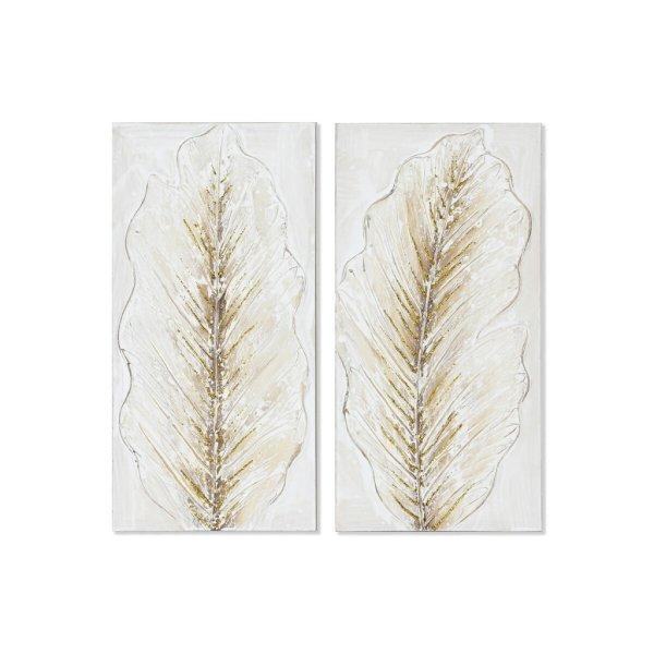 Kép Home ESPRIT Fehér Aranysàrga Vászon Fa MDF Növényi levél Romantikus
30 x 2,5 x 60 cm (2 egység) MOST 21130 HELYETT 12368 Ft-ért!