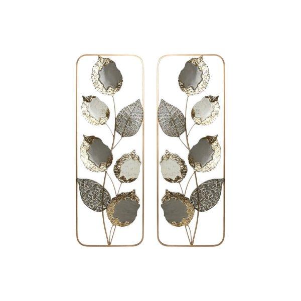 Fali Dekoráció Home ESPRIT Szürke Aranysàrga modern Virág 31 x 2,5 x 89,5
cm (2 egység) MOST 46553 HELYETT 27242 Ft-ért!